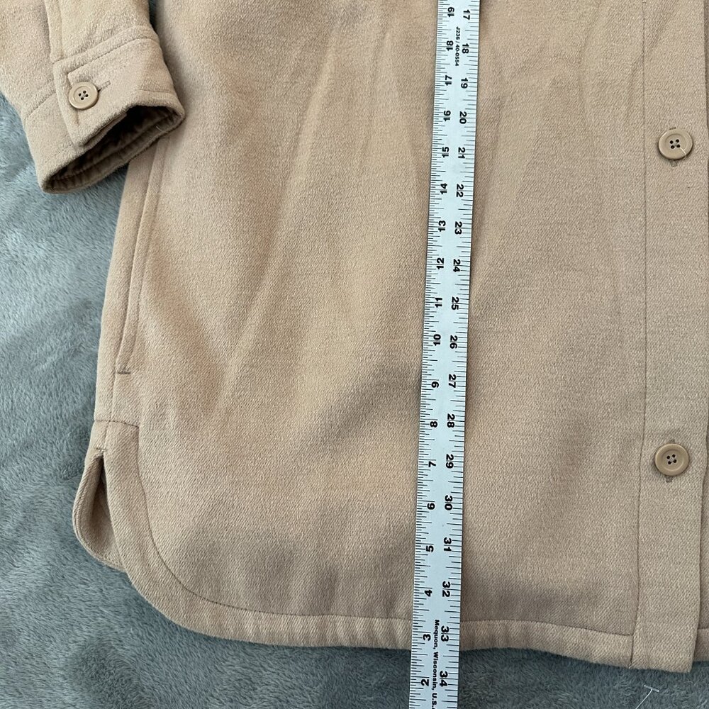 Abercrombie & Fitch Oversized Shacket Shirt Jacket Tan Women's XL - Picture 4 of 8